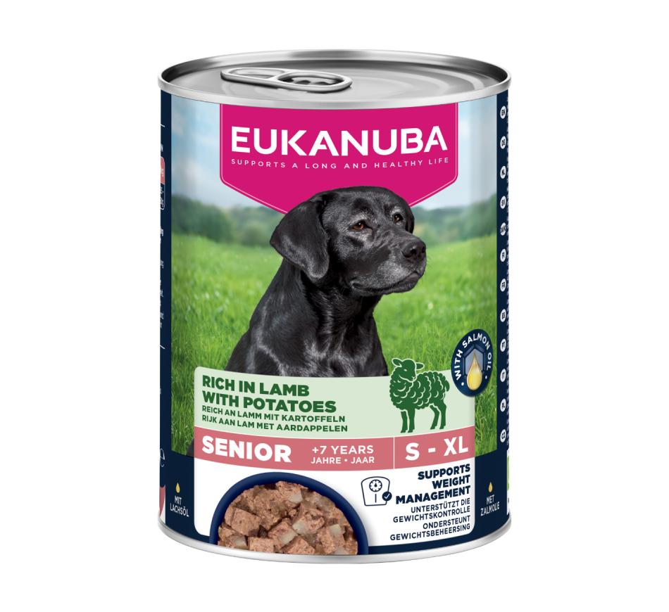 Eukanuba Cão Sénior Ração Húmida - Cordeiro com Batata Doce 