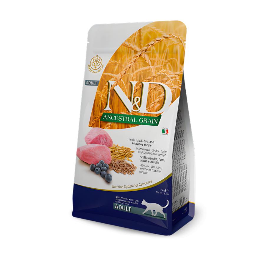 Farmina N&D Ancestral Grain Gato Adulto - Cordeiro 