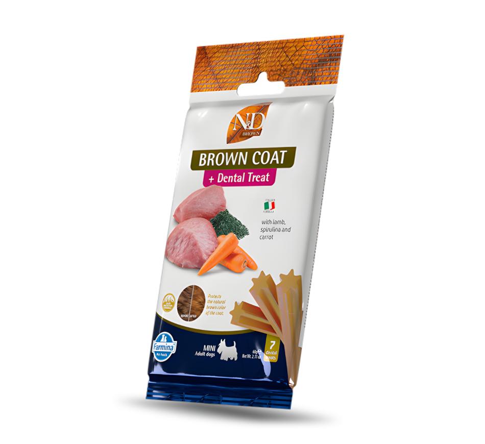 Farmina N&D Brown Coat Treat Cão Mini - Cordeiro