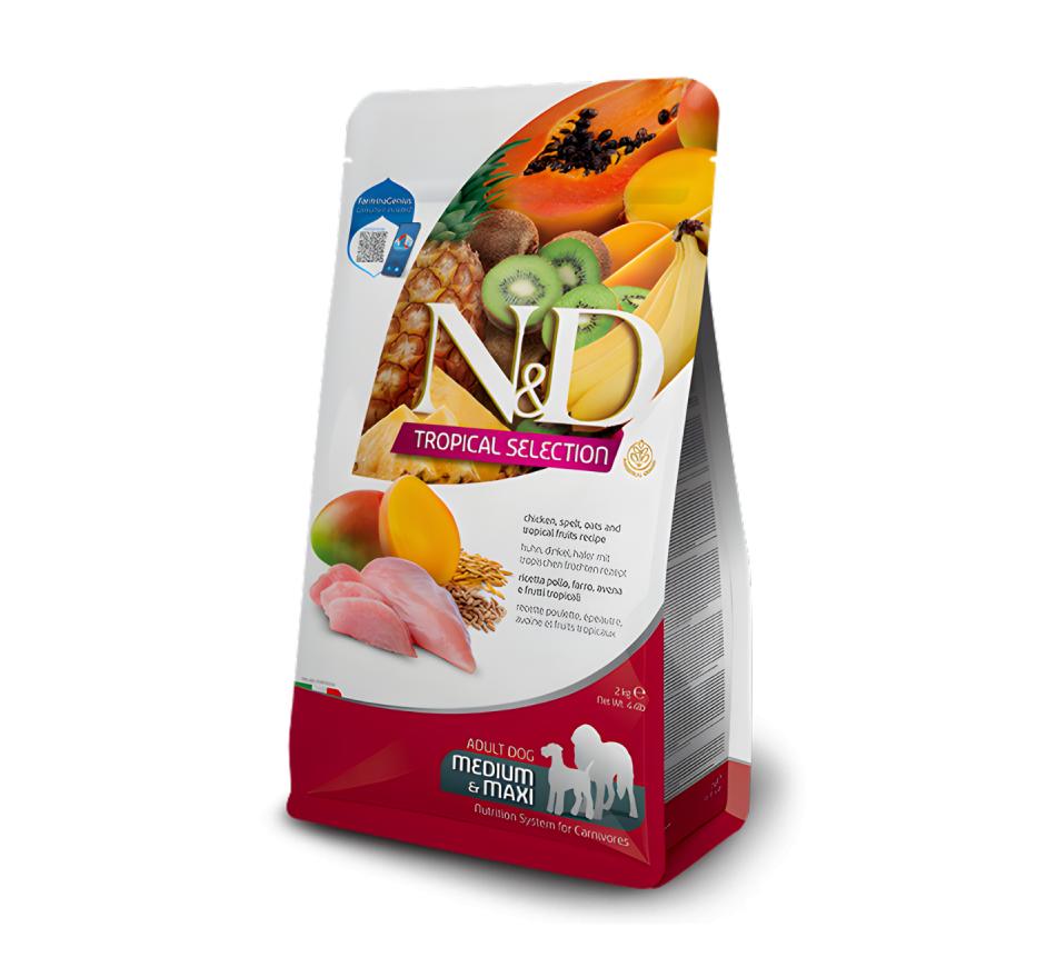 Farmina N&D Tropical Selection Cão Adult Medium & Maxi Frango
