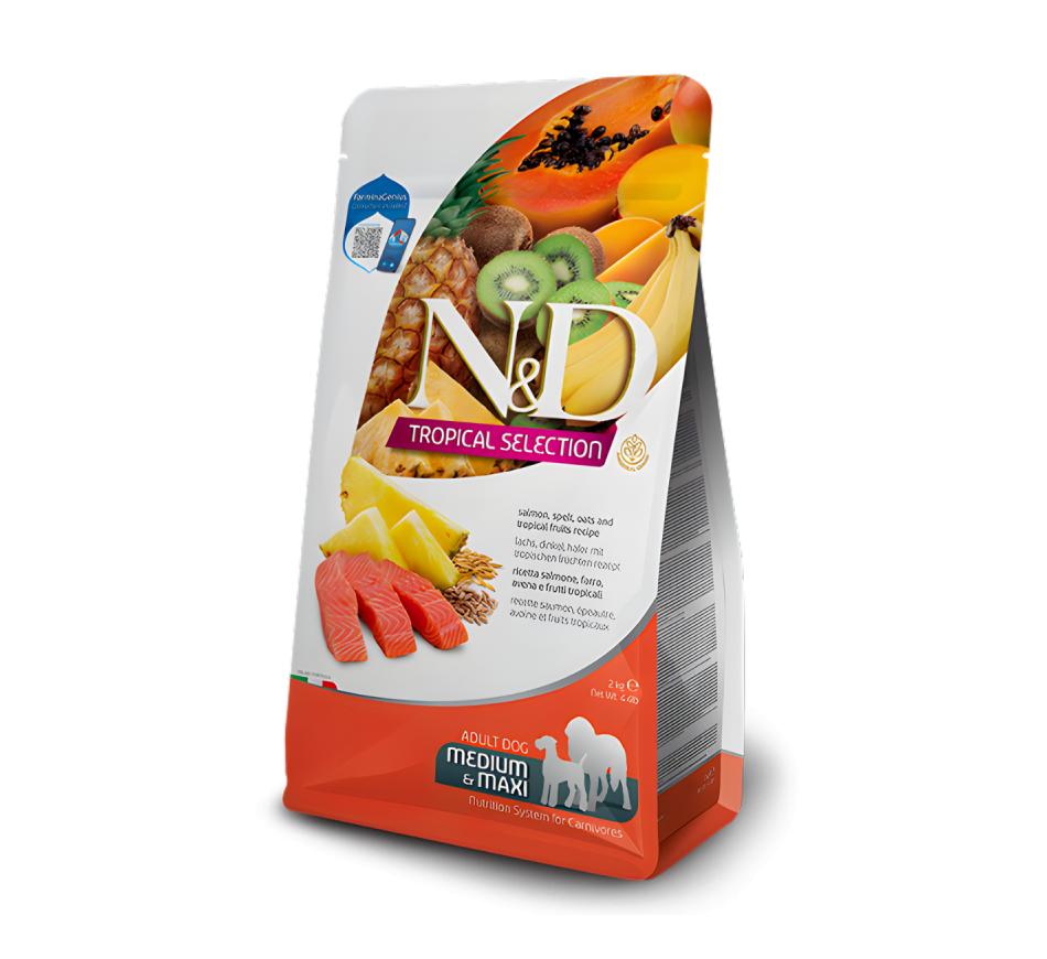 Farmina N&D Tropical Selection Cão Adult Medium & Maxi Salmão