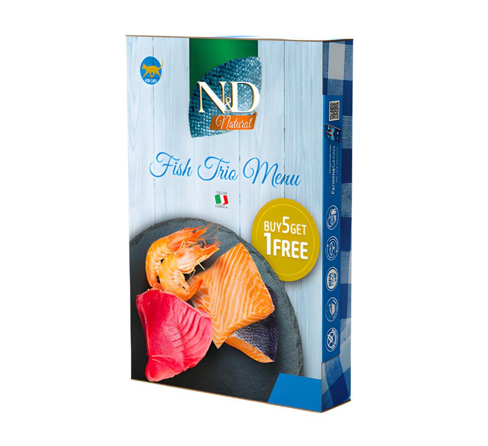 Farmina N&D Natural Fish Trio Menu Wet Gato 