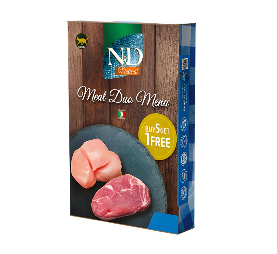 Farmina N&D Natural Meat Duo Menu Wet Gato