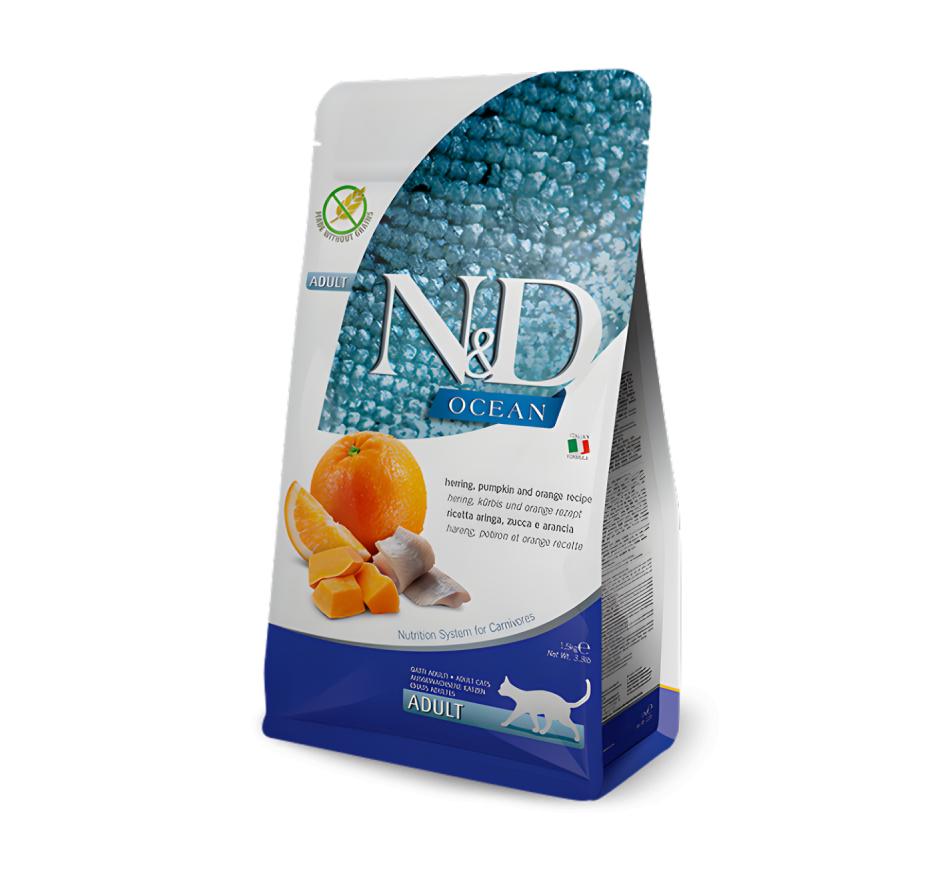 Farmina N&D Ocean Gato Adulto - Abóbora e Arenque 