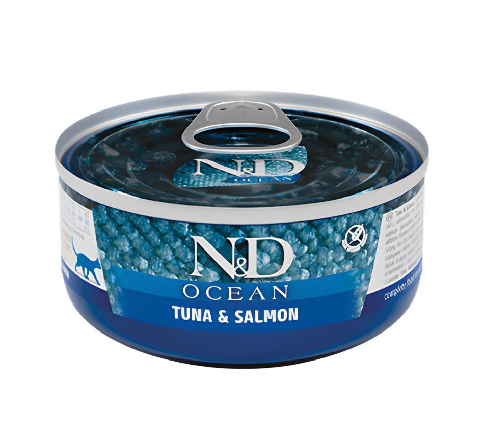 Farmina N&D Ocean Wet Gato - Atúm e Salmão 