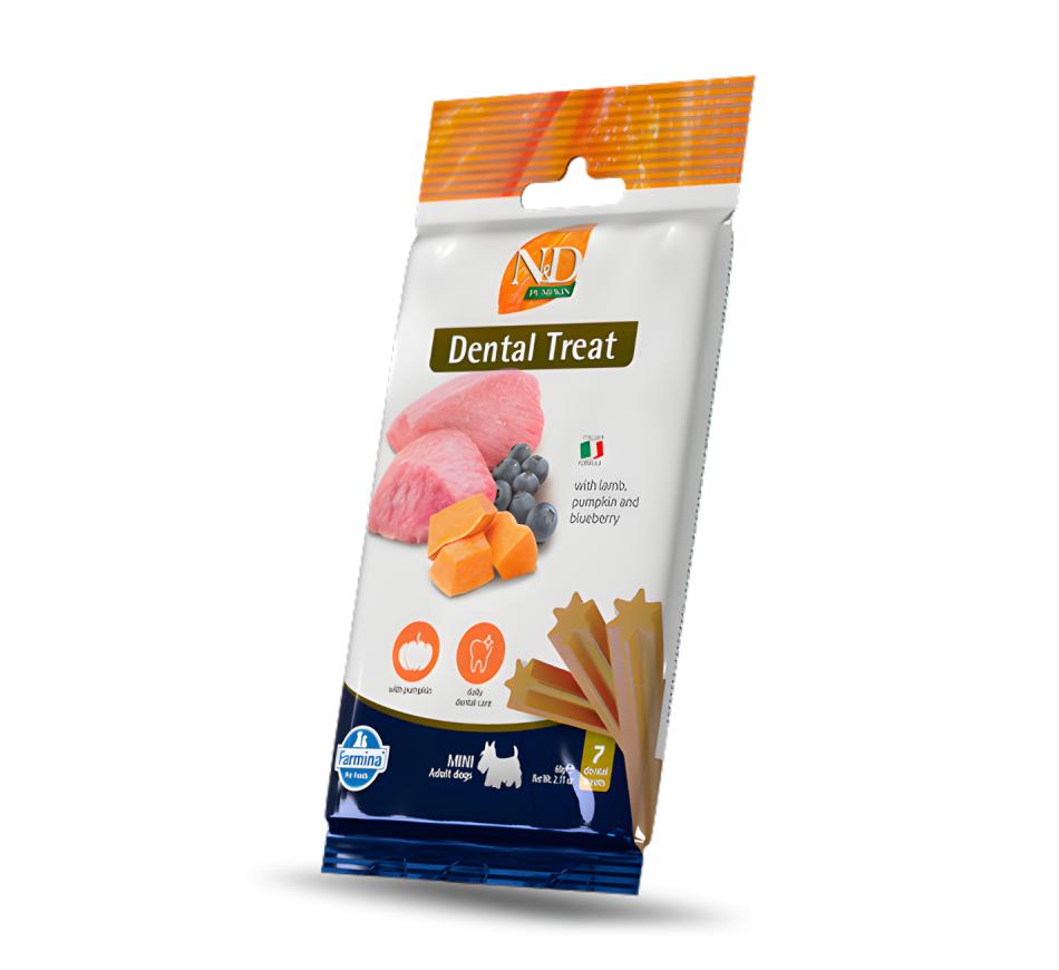 Farmina N&D Pumpkin Dental Treat Cão Mini - Cordeiro 