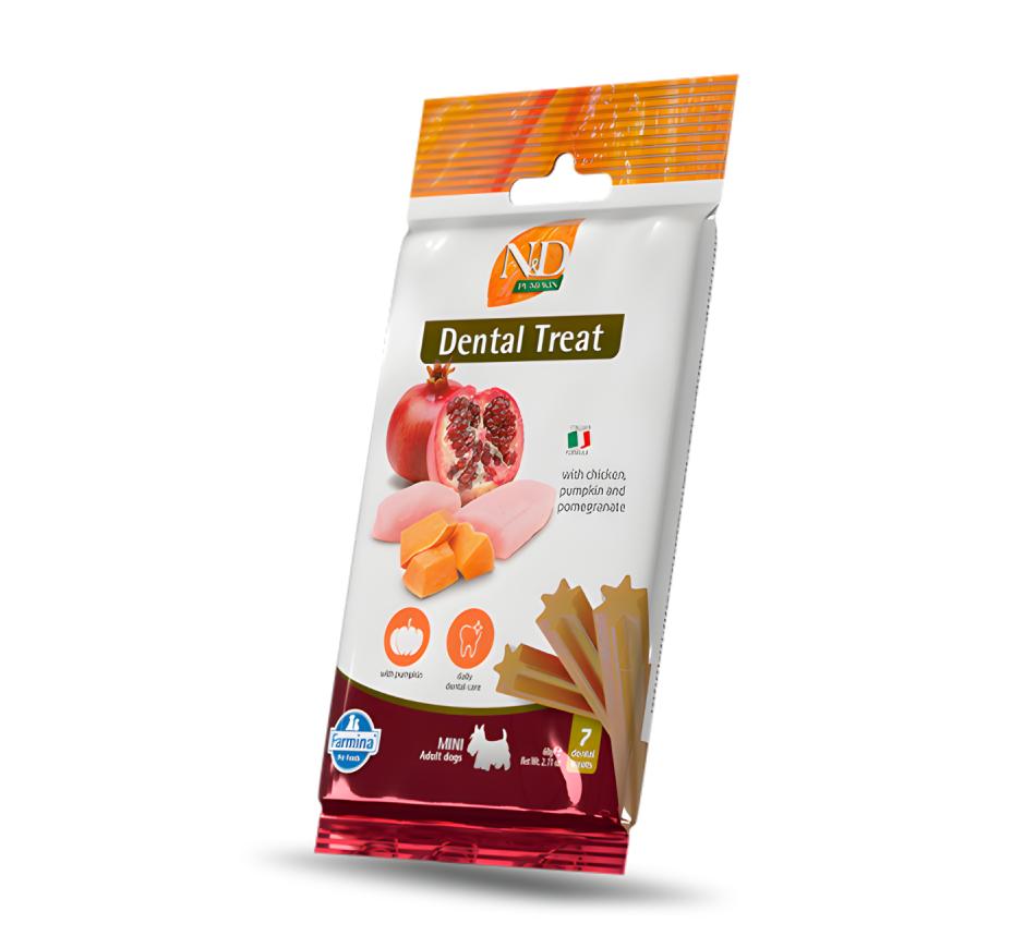 Farmina N&D Pumpkin Dental Treat Cão Mini - Frango