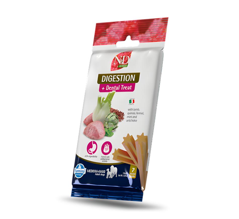 Farmina N&D Quinoa Digestion Treat Cão Medium & Maxi - Cordeiro