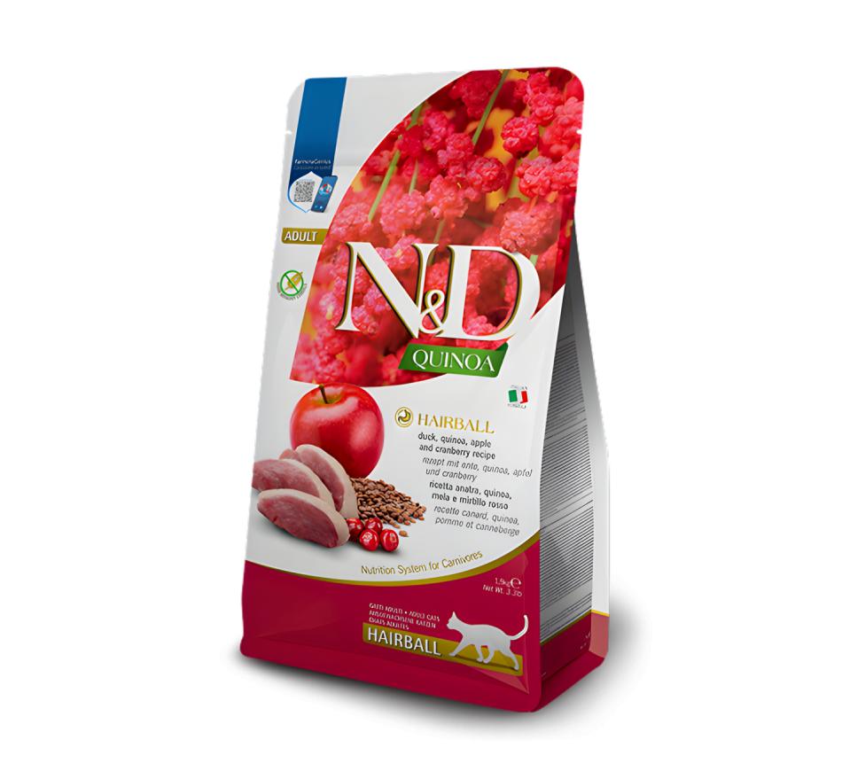 Farmina N&D Quinoa Hairball Gato Adulto - Pato 