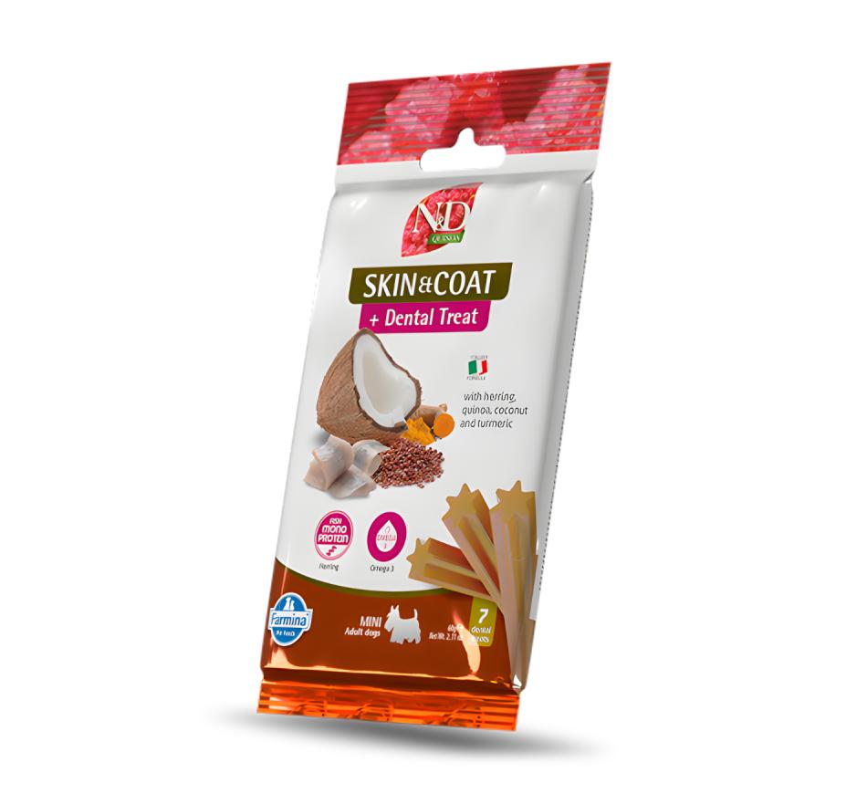 Farmina N&D Quinoa Skin Coat Treat Cão Mini - Arenque