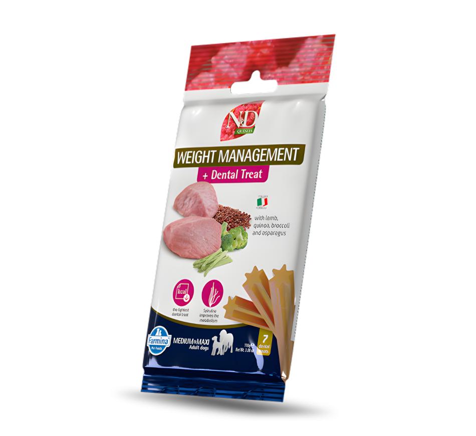 Farmina N&D Quinoa Weight M Treat Cão Medium & Maxi - Cordeiro