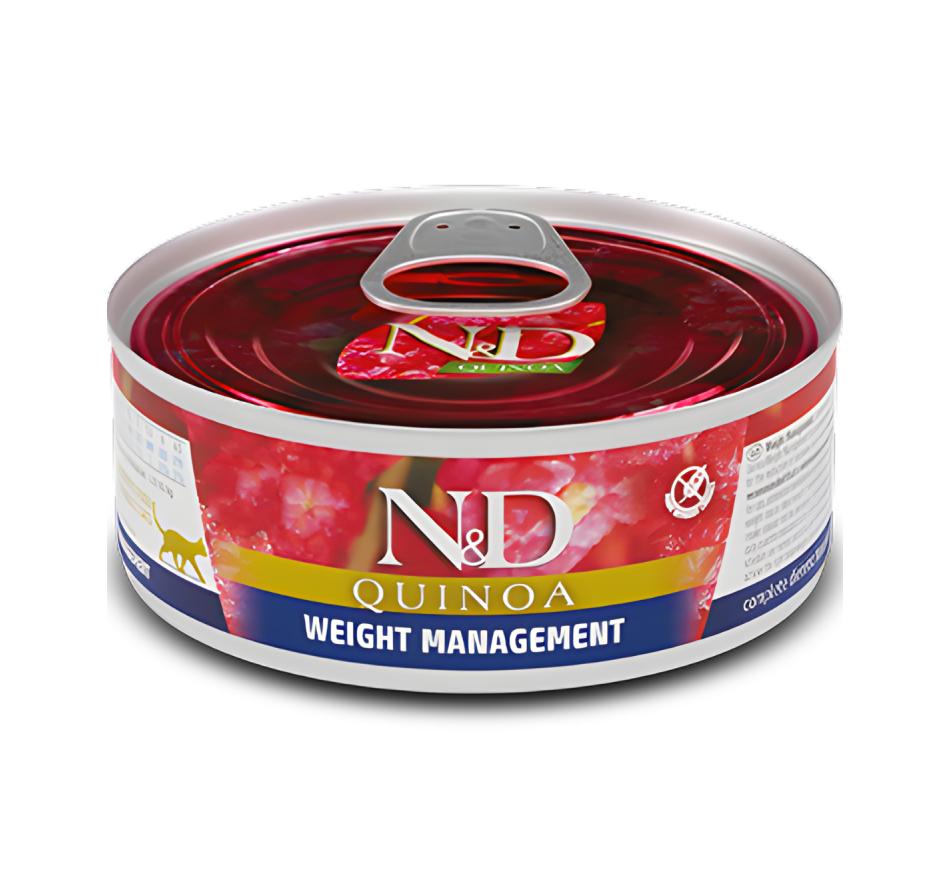 Farmina N&D Quinoa Weight Management Wet Gato - Cordeiro