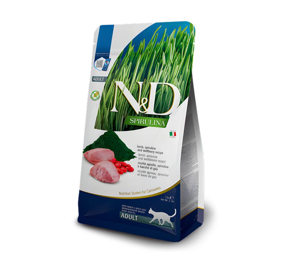 Farmina N&D Spirulina Gato Adulto - Cordeiro
