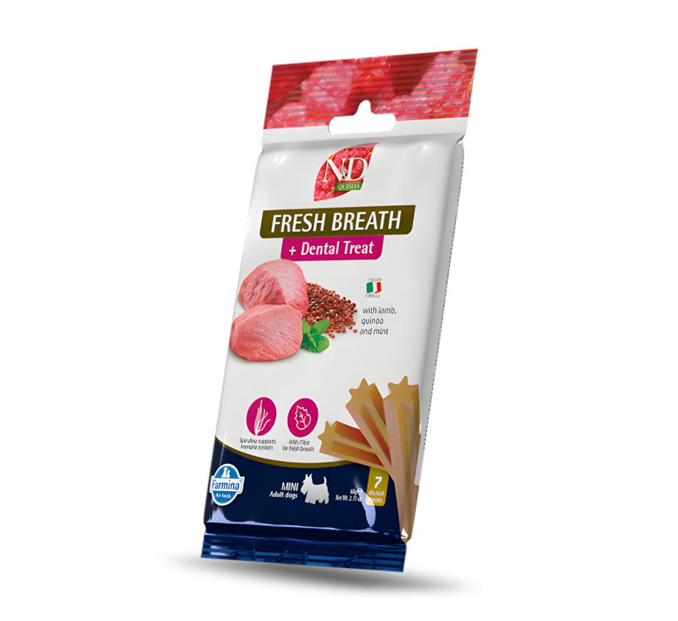 Farmina N&D Quinoa Fresh Breathe Treat Cão Adulto Mini - Cordeiro