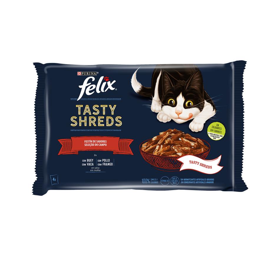Felix Tasty Shreds Seleção do Campo Vaca e Frango