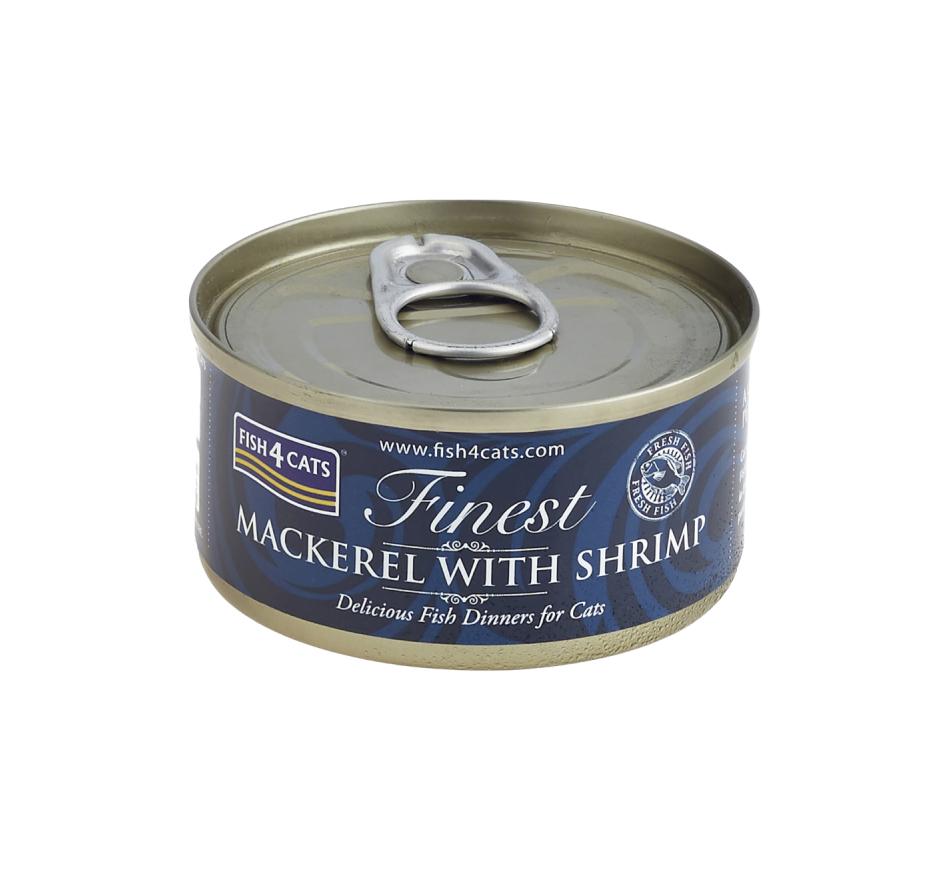 Fish4Cats Ração Húmida para Gato de Cavala com Camarão