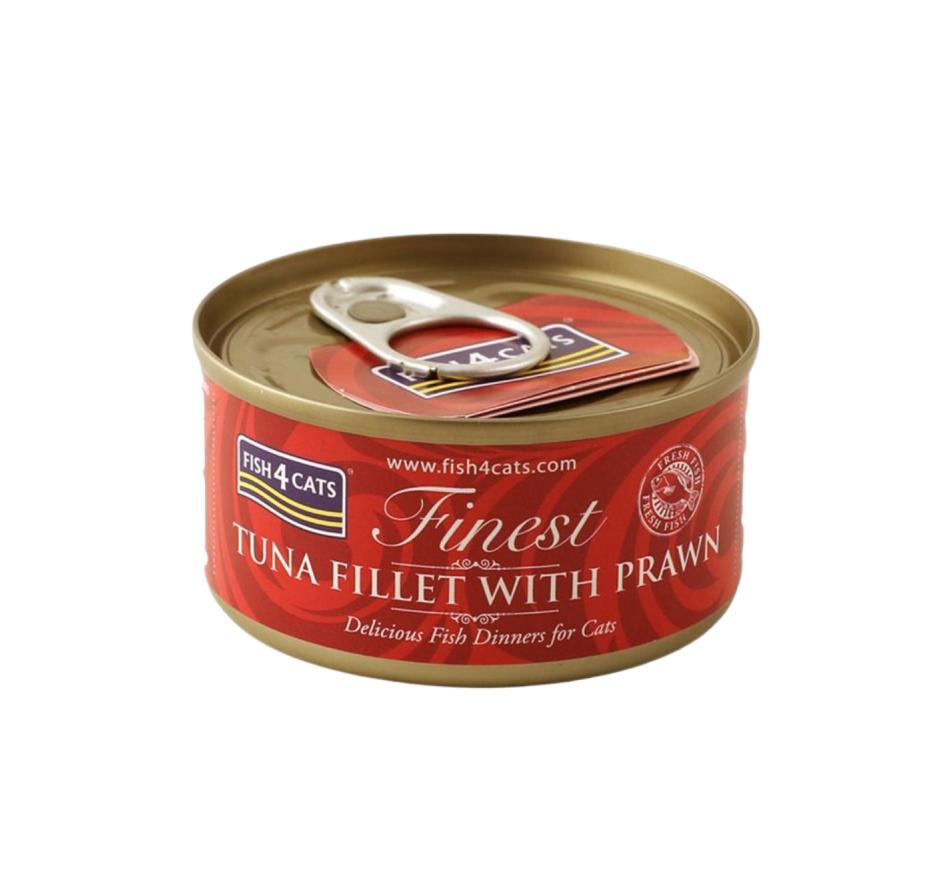 Fish4Cats Ração Húmida para Gato de Filete de Atum e Camarão
