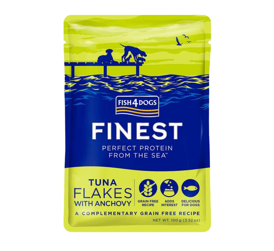 Fish4Dogs Finest Ração Húmida de Atum com Anchovas Pedaços em Caldo