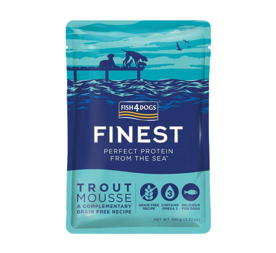 Fish4Dogs Finest Ração Húmida de Truta em Mousse 