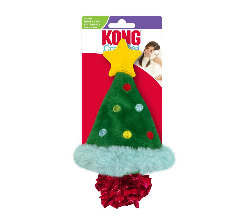 Kong Holiday Gato Crackles Christmas Tree