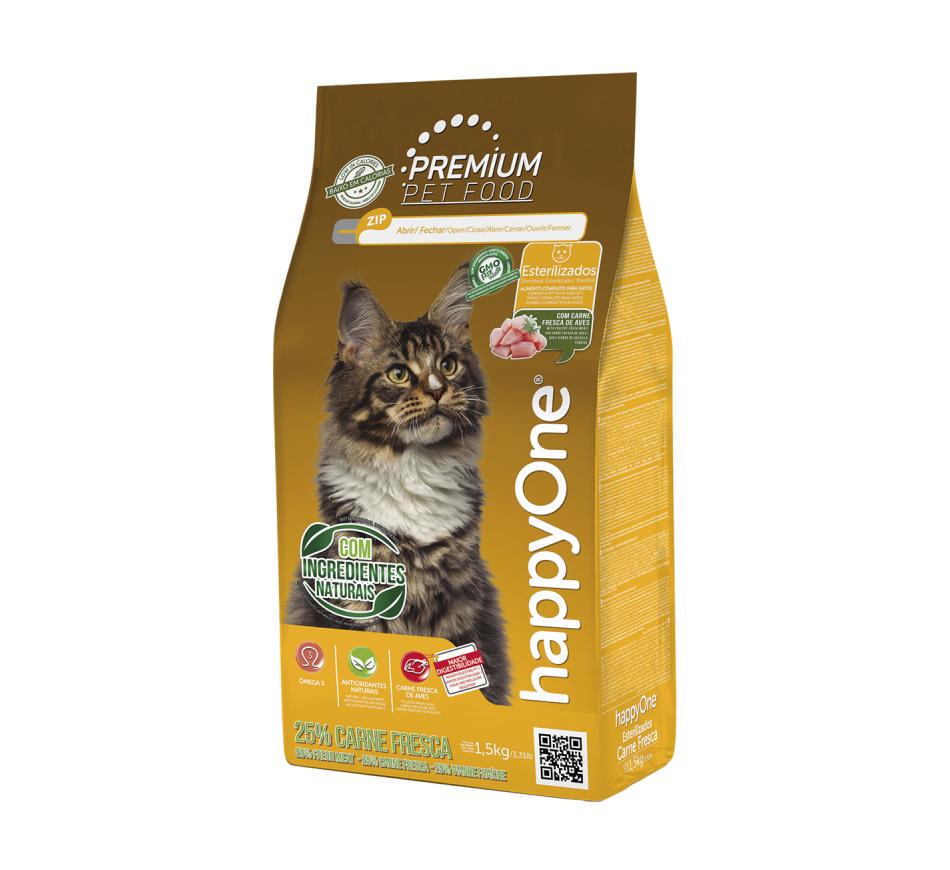 Happyone Premium Gato Adulto Esterilizado - Carne Fresca