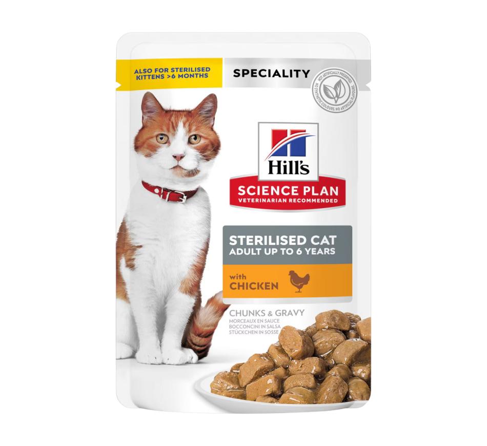 Hill's Science Plan Gato Adulto Esterilizado Frango Pedaços em Molho