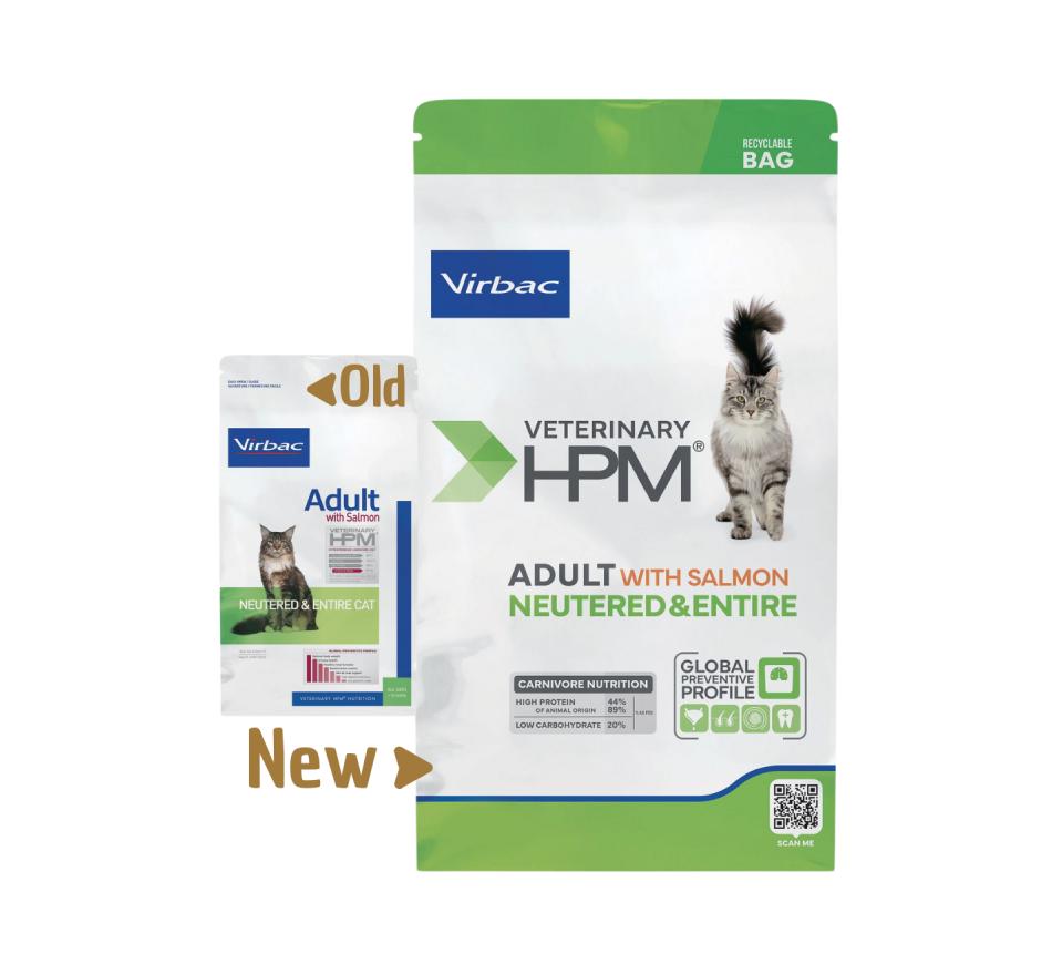 Hpm Adult Cat Neutered & Entire Salmão - Virbac