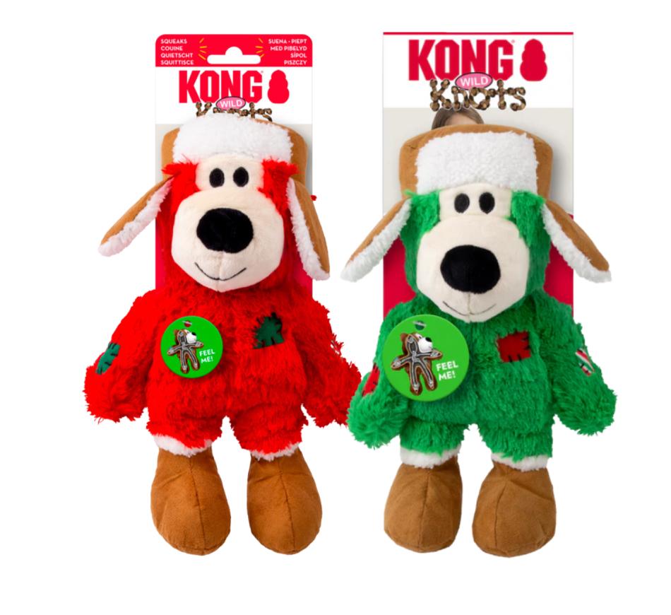 Kong Holiday Dog Wild knots Bear com Chapéu Orelhas
