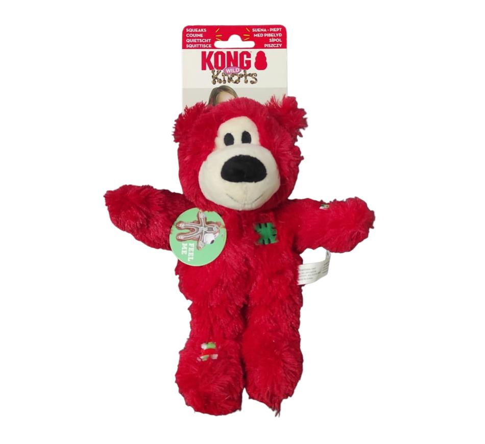 Kong Holiday Dog Wild knots Bear Vermelho 