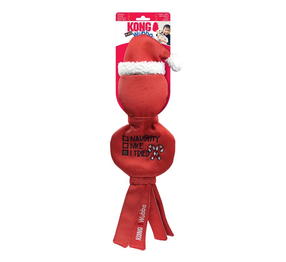 Kong Holiday Dog Wubba Flatz LG