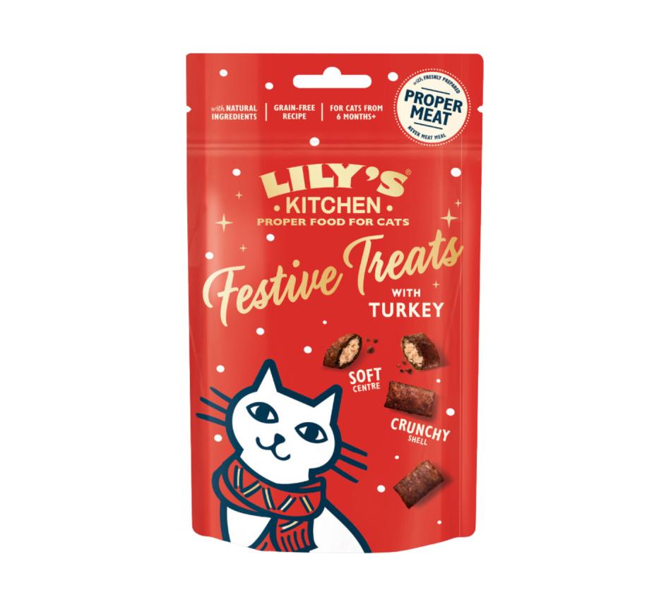 Lily's Kitchen Gato Festive Treats Snack Peru - Edição Natal