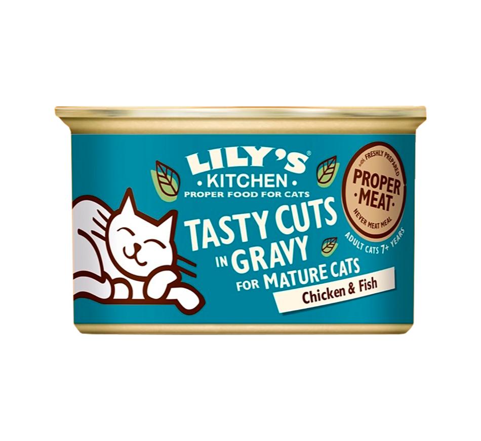 Lily's kitchen Gato Senior Tasty Cuts em Molho Frango e Peixe