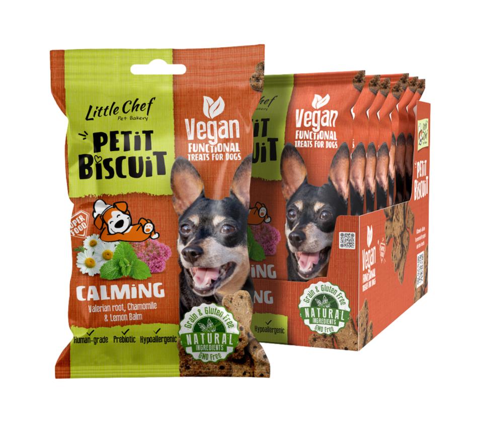 Petit Biscuit Calming Vegan Grain Free Treat para Cães