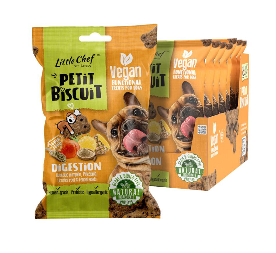 Petit Biscuit Digestion Vegan Grain Free Treat para Cães