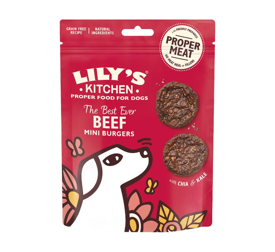 Lily's Kitchen Cão Snack Mini Burgers Vaca Quinoa  
