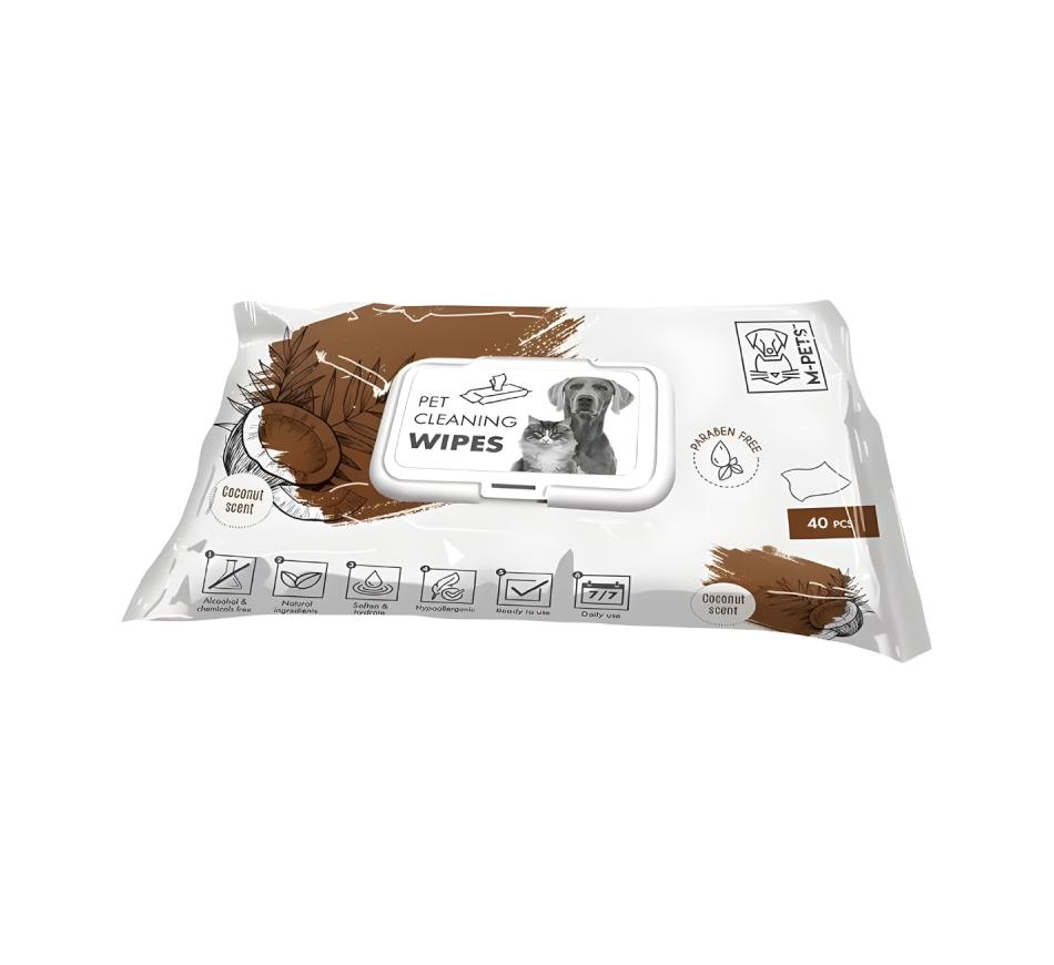 M-Pets Wipes Cocunut - Toalhitas Aroma Côco Maxi Pack
