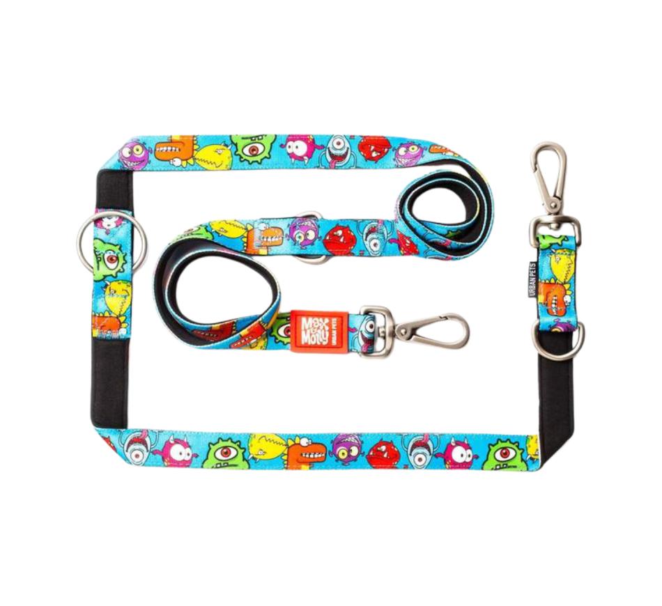 Trela Multifunções Cão Little Monsters - Max & Molly