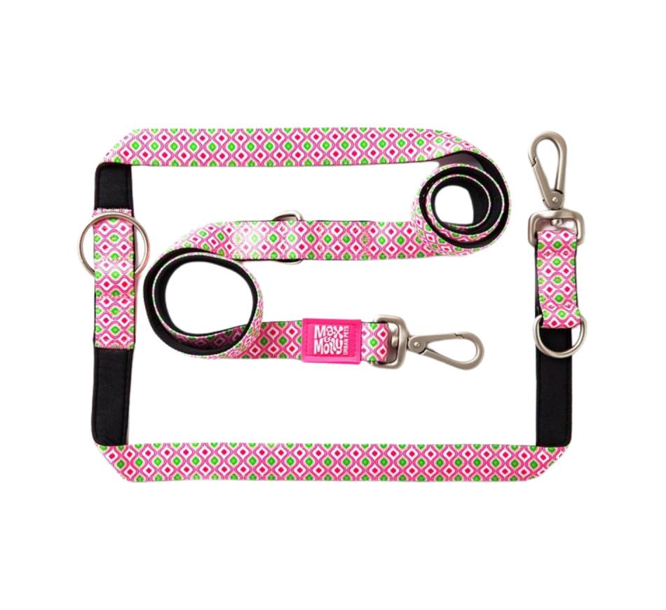 Trela Multifunções Cão Retro Pink - Max & Molly
