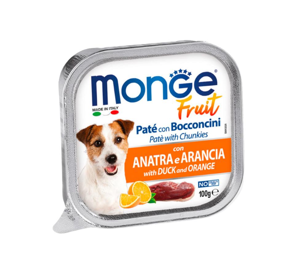 Monge Fruit Cão Patê Pato e Laranja