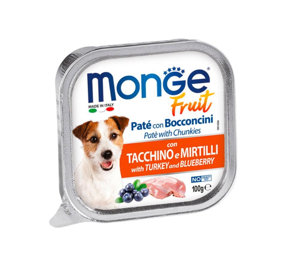 Monge Fruit Cão Patê Peru e Mirtilos