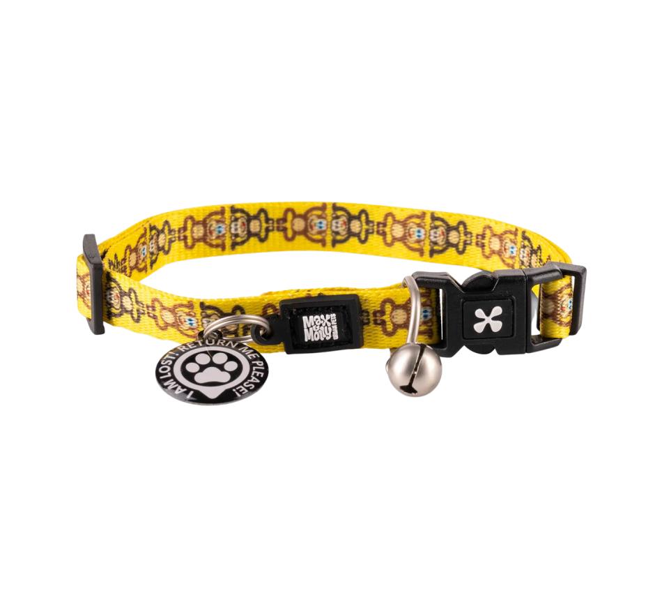 Coleira Smart ID Gato Monkey Maniac - Max & Molly