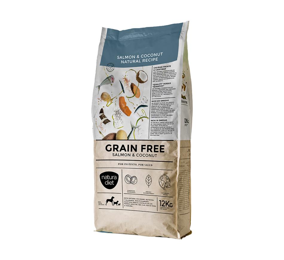Natura Diet Cão Grain Free Salmão & Côco