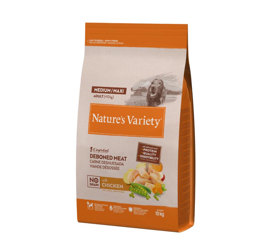 Nature's Variety Cão No Grain Med/Maxi Adulto do Frango