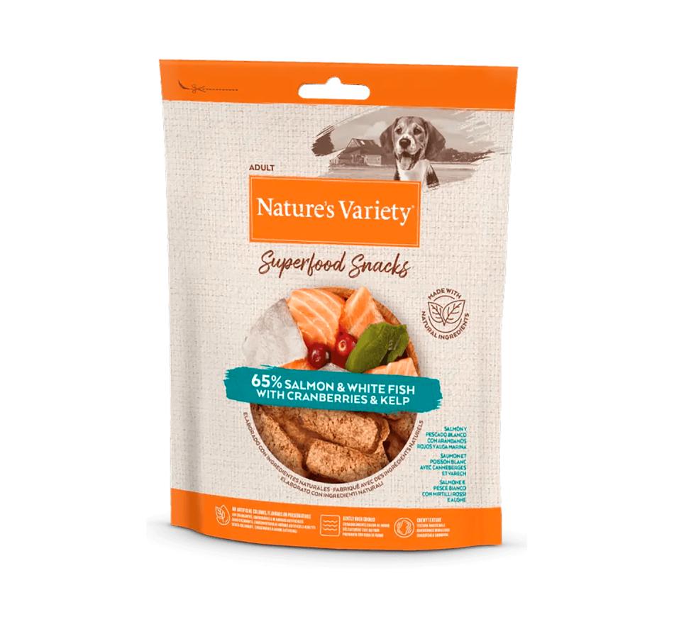 Nature's Variety Superfood Snacks para Cão - Salmão
