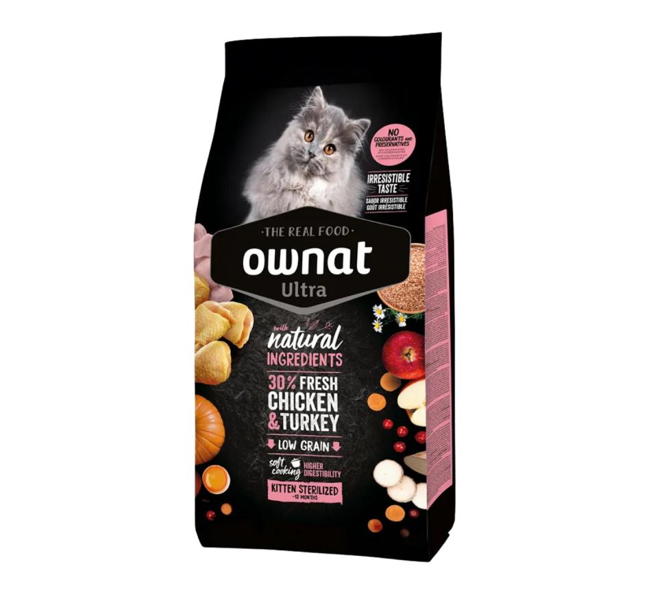 Ownat Ultra Gato Kitten Sterilised Frango e Peru
