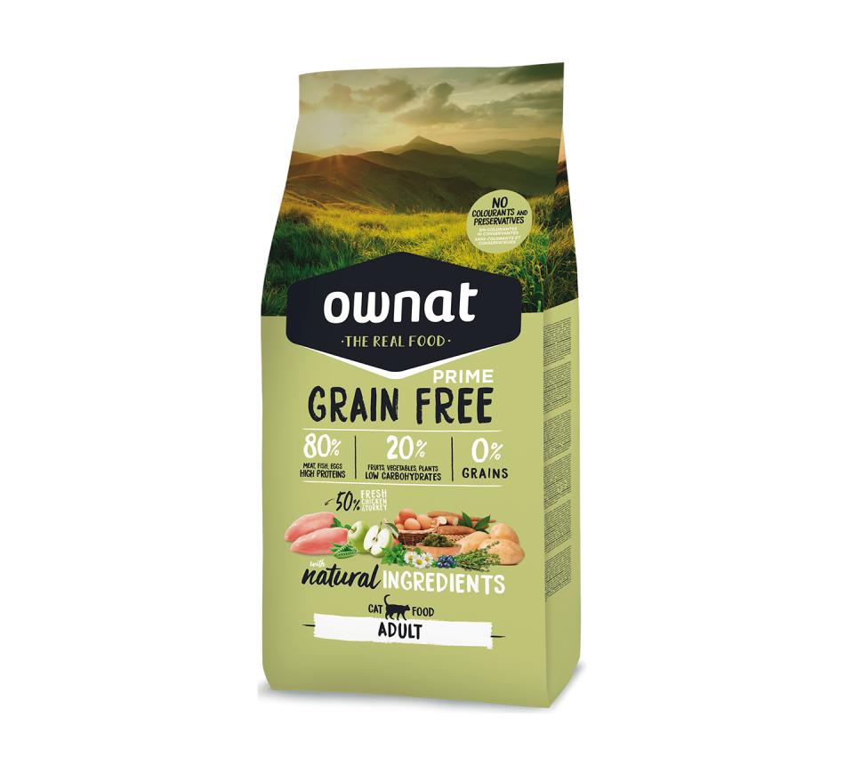 Ownat Grain Free Prime Gato Adulto - Frango e Perú