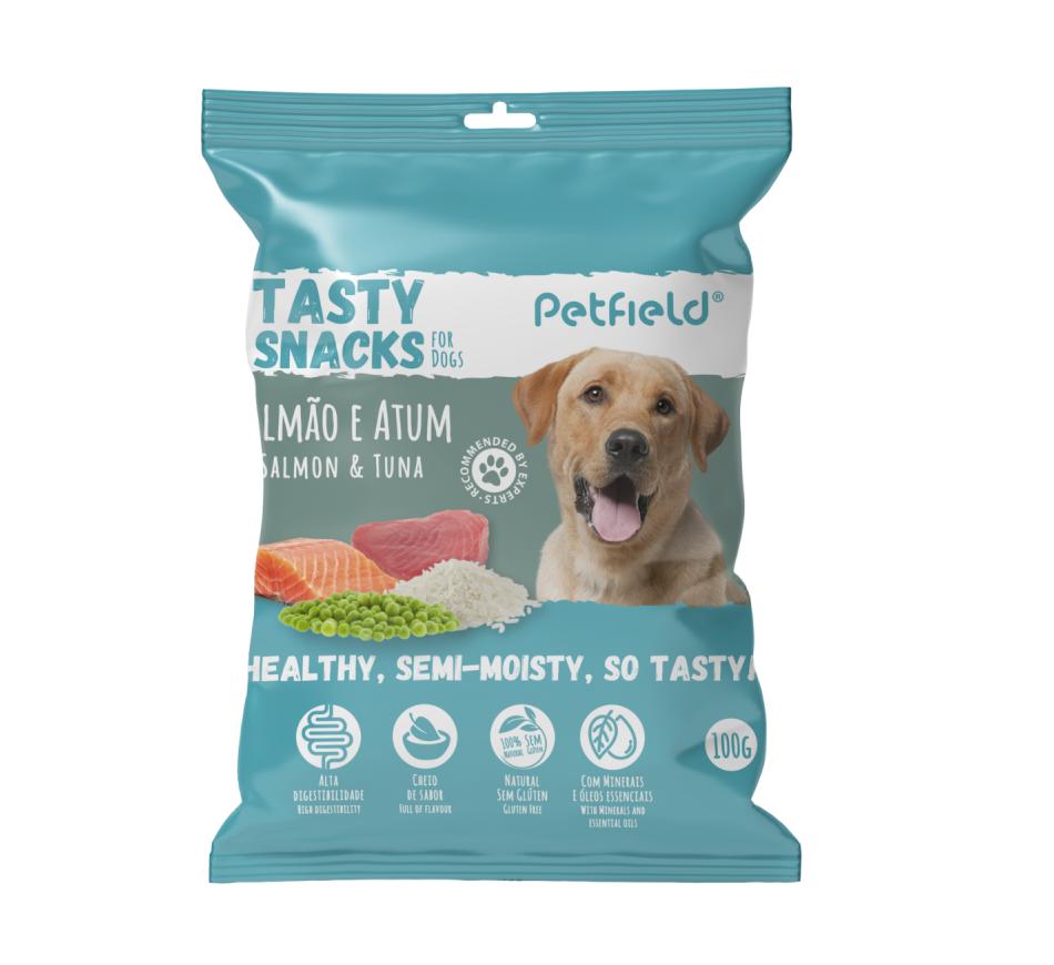 Petfield Tasty Snacks Salmão & Atum