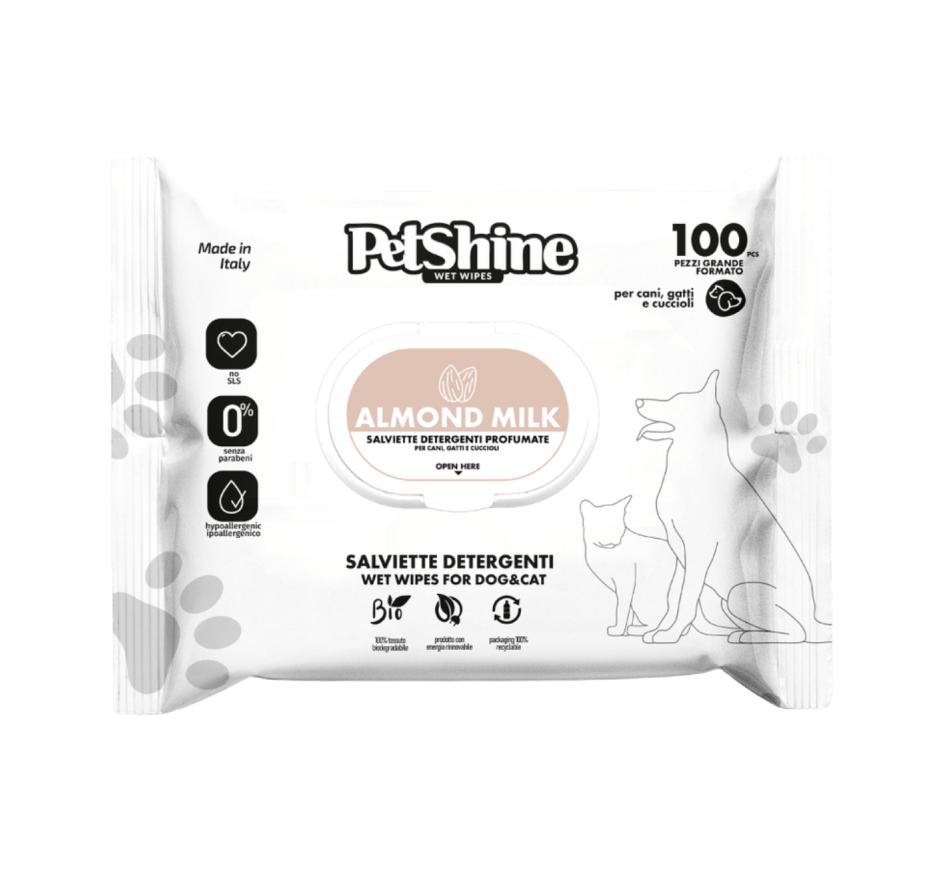 Petshine Toalhitas - Leite de Amêndoa