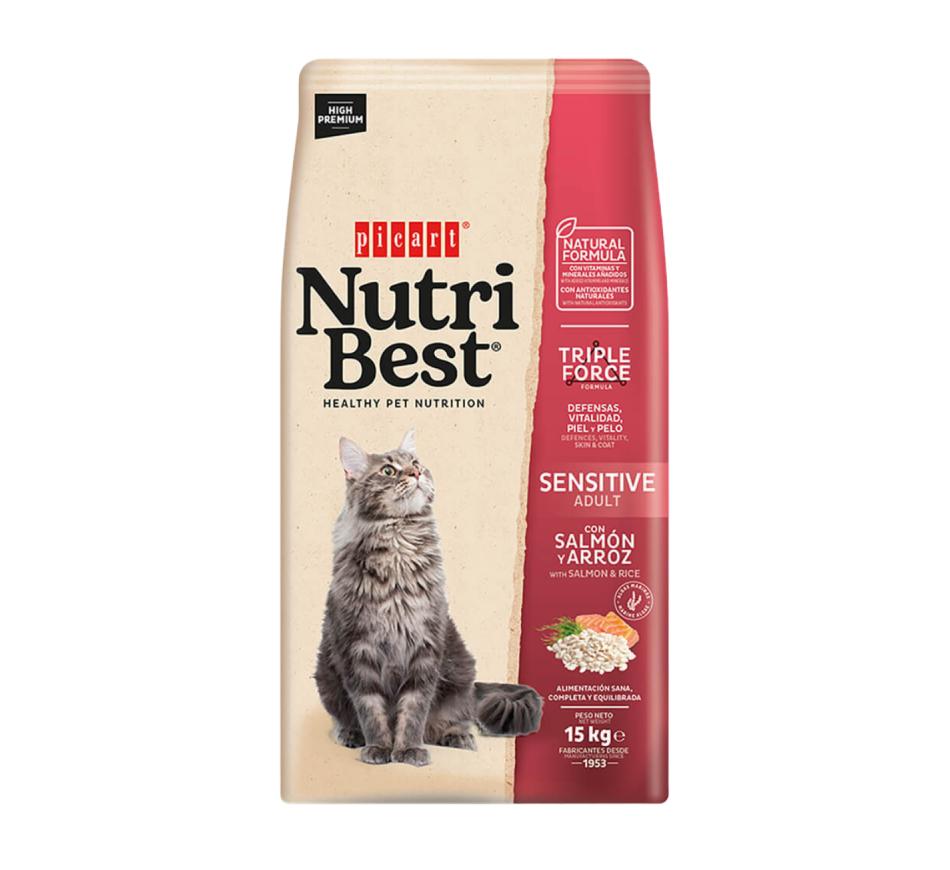 Picart Nutribest Premium Gato Adulto Sensitive - Salmão e Arroz