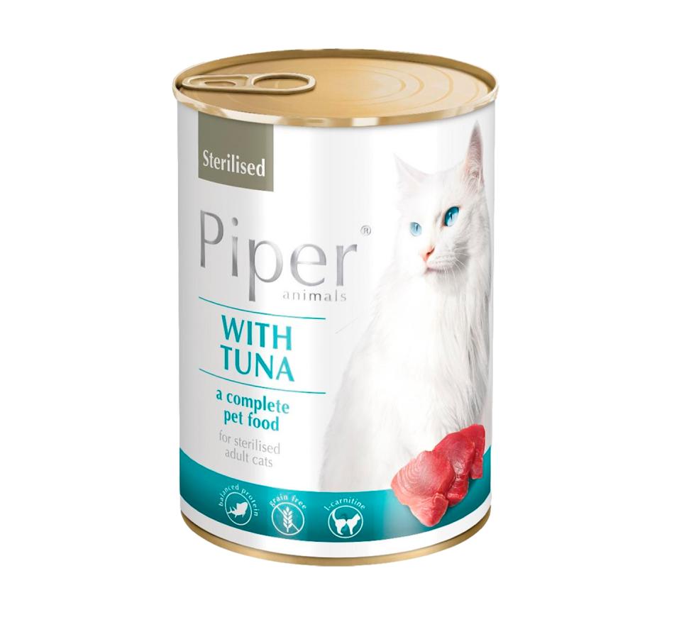 Piper Húmido Gato Adulto Esterilizado - Atum